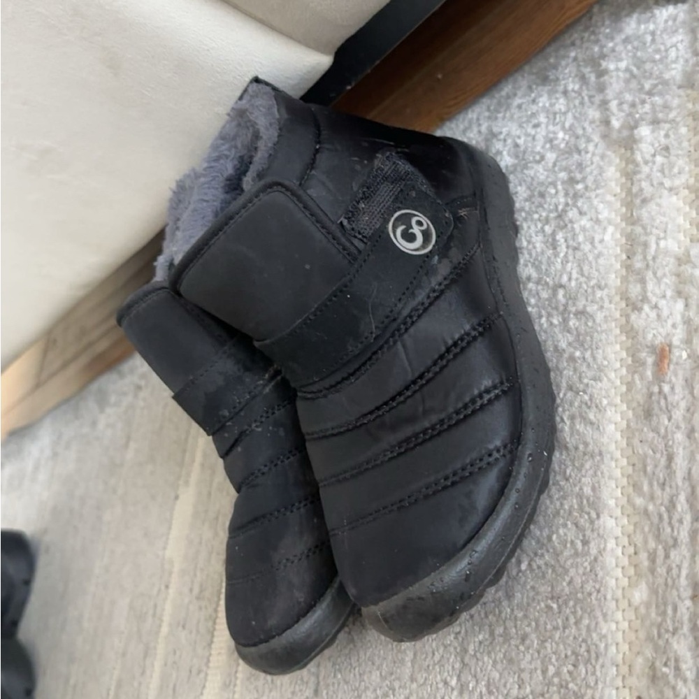Black Kids Winter Boots